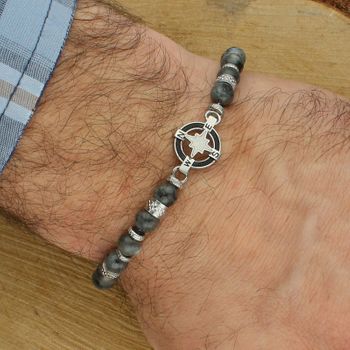 Bransoletkaa męska Nomination Manvision 133016 061 – stal nierdzewna, Róża Wiatrów, szary jaspis (1).jpg